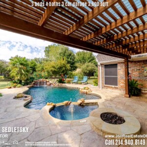 Beautiful House For Sale in Parker TX. 3 beds 4 baths 3-car garage 3,600 sqft. Allen ISD - Call 214.940.8149 Oleg Sedletsky Realtor in Parker, TX