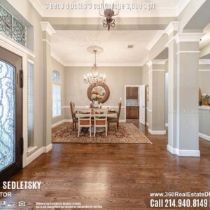 Beautiful House For Sale in Parker TX. 3 beds 4 baths 3-car garage 3,600 sqft. Allen ISD - Call 214.940.8149 Oleg Sedletsky Realtor in Parker, TX