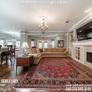 Beautiful House For Sale in Parker TX. 3 beds 4 baths 3-car garage 3,600 sqft. Allen ISD - Call 214.940.8149 Oleg Sedletsky Realtor in Parker, TX