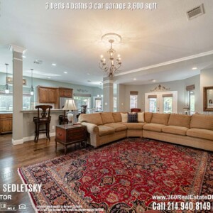 Beautiful House For Sale in Parker TX. 3 beds 4 baths 3-car garage 3,600 sqft. Allen ISD - Call 214.940.8149 Oleg Sedletsky Realtor in Parker, TX