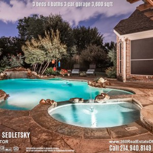 Beautiful House For Sale in Parker TX. 3 beds 4 baths 3-car garage 3,600 sqft. Allen ISD - Call 214.940.8149 Oleg Sedletsky Realtor in Parker, TX