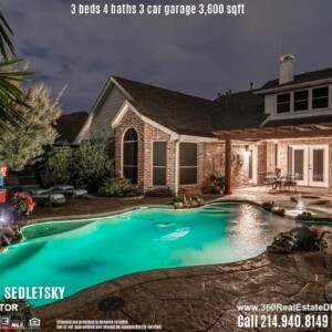 Beautiful House For Sale in Parker TX. 3 beds 4 baths 3-car garage 3,600 sqft. Allen ISD - Call 214.940.8149 Oleg Sedletsky Realtor in Parker, TX