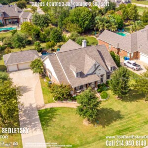 Beautiful House For Sale in Parker TX. 3 beds 4 baths 3-car garage 3,600 sqft. Allen ISD - Call 214.940.8149 Oleg Sedletsky Realtor in Parker, TX