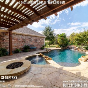 Beautiful House For Sale in Parker TX. 3 beds 4 baths 3-car garage 3,600 sqft. Allen ISD - Call 214.940.8149 Oleg Sedletsky Realtor in Parker, TX
