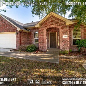 Home For Sale in McKinney, TX - 3Bd 2Ba 2065 Sqft 9213 Manassas Ridge, McKinney, Texas 75071 - Call Oleg Sedletsky Realtor 214.940.8149