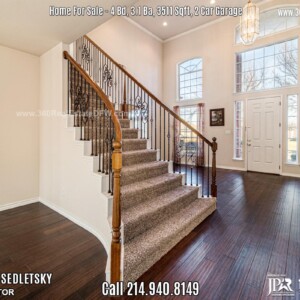 House For Sale 4Bd, 3.1 Ba, 3500 Sqft, in The Colony, TX. Well maintained 2 story home in highly sought after Legend Crest Community! Call Oleg Sedletsky Realtor at 214-940-8149