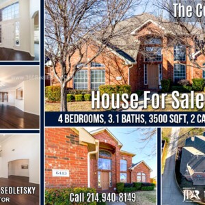 House For Sale 4Bd, 3.1 Ba, 3500 Sqft, in The Colony, TX. Well maintained 2 story home in highly sought after Legend Crest Community! Call Oleg Sedletsky Realtor at 214-940-8149